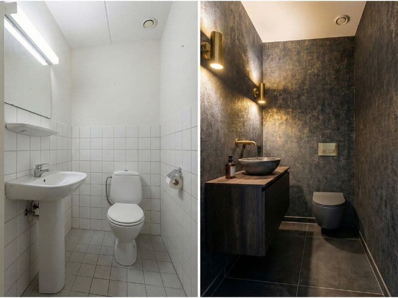 Vorher-Nachher Vergleich Gäste-WC Renovierung