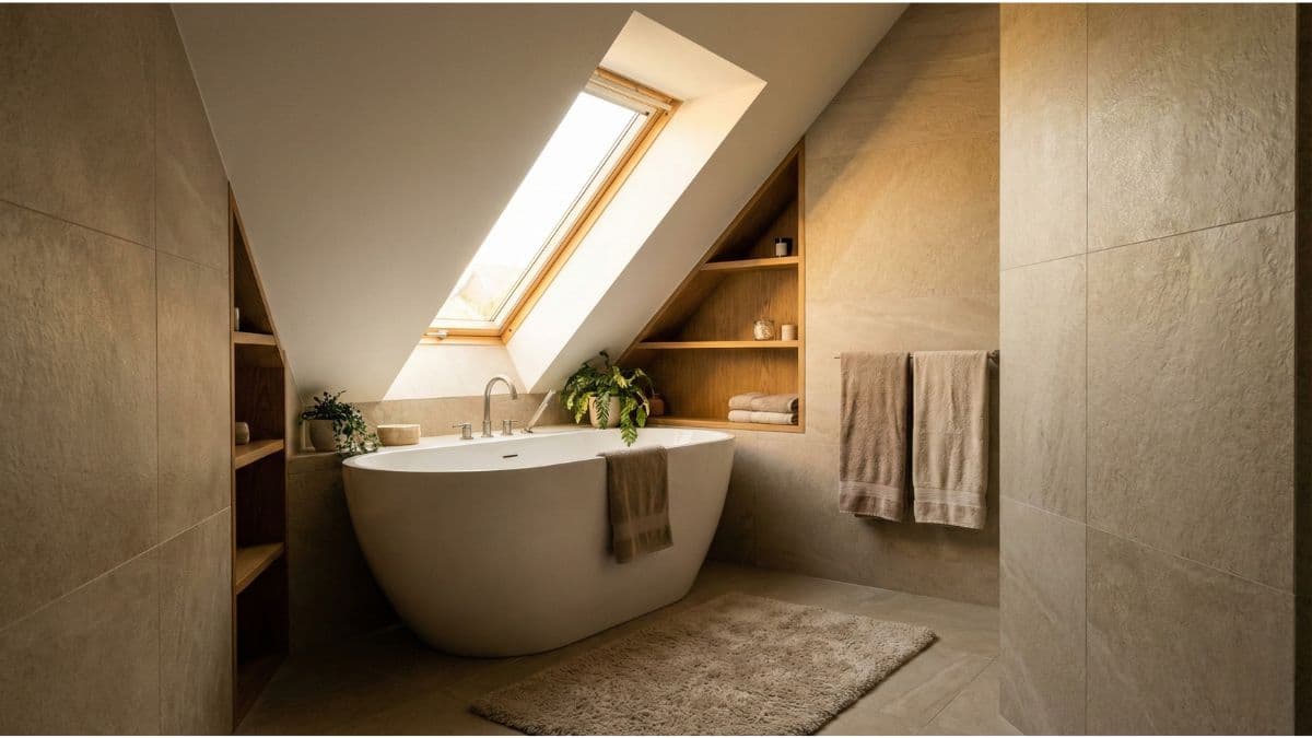 Bad mit Dachschräge: Grundriss, Badewanne & clevere Raumlösungen